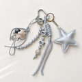 Silver Star Charm Keychain