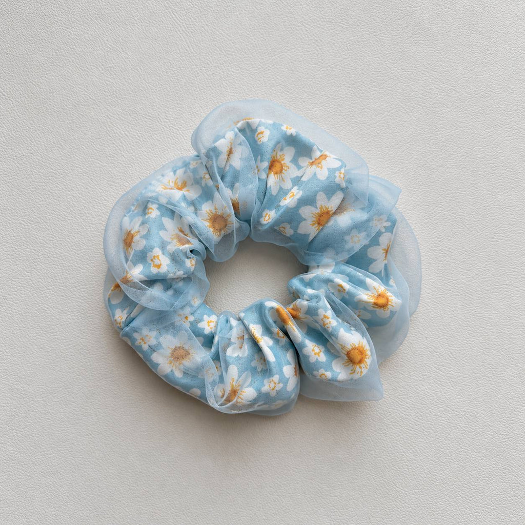 Floral Organza Scrunchie