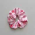 Pink Floral Satin Scrunchie 🎀